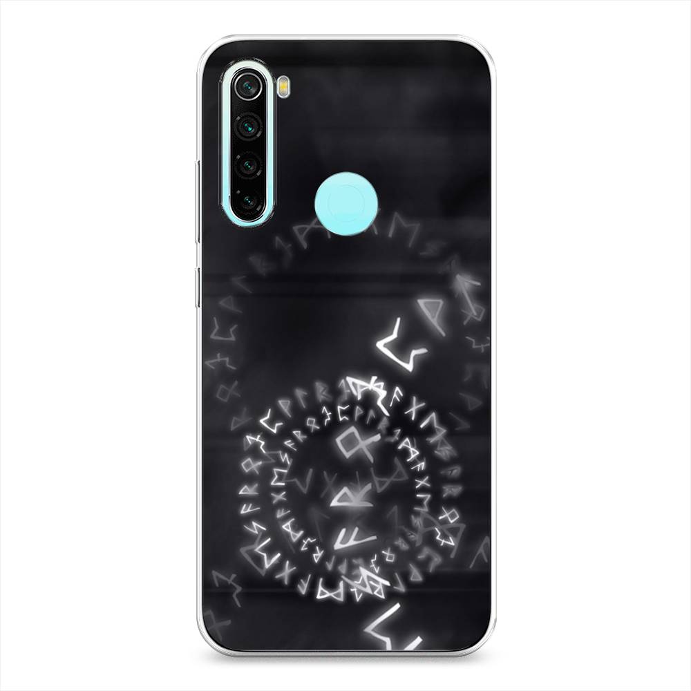 

Чехол на Xiaomi Redmi Note 8 "Руны", Серый;черный, 36550-3