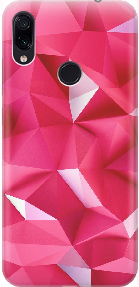 

Чехол на Xiaomi Redmi Note 7 "Малиновые ромбы", Красный;розовый, 2056