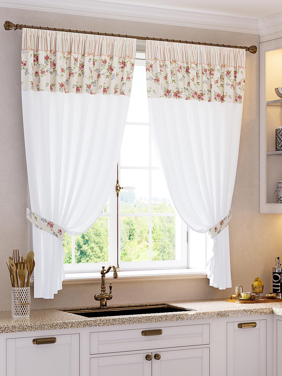 

Комплекты штор AT HOME Мирио высота 180 см, ширина 145 см, Бежевый, 529001