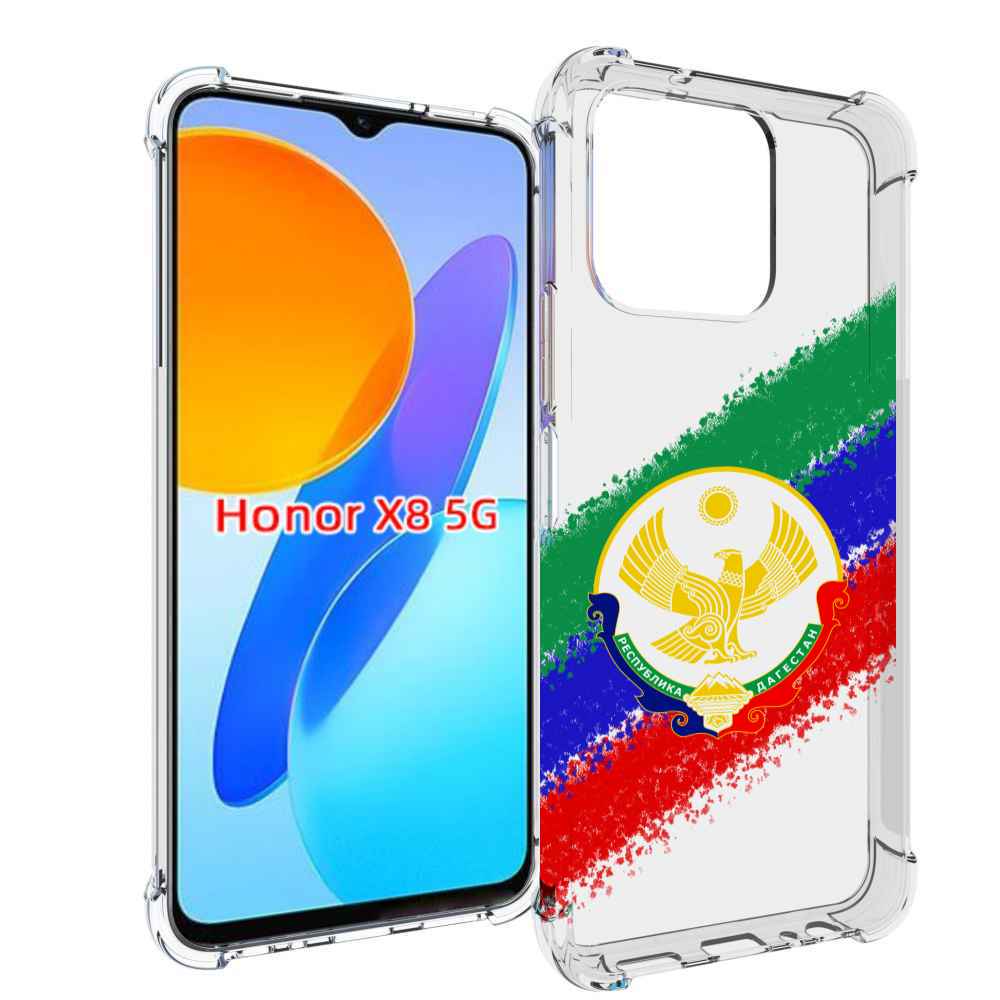 

Чехол MyPads герб флаг Дагестана для Honor X8 5G, Прозрачный, Tocco