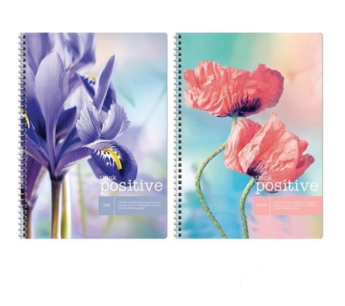 

Тетрадь общая 80л, А4 ArtSpace Цветы. Think positive клетка, спираль Т80А4спк_12132