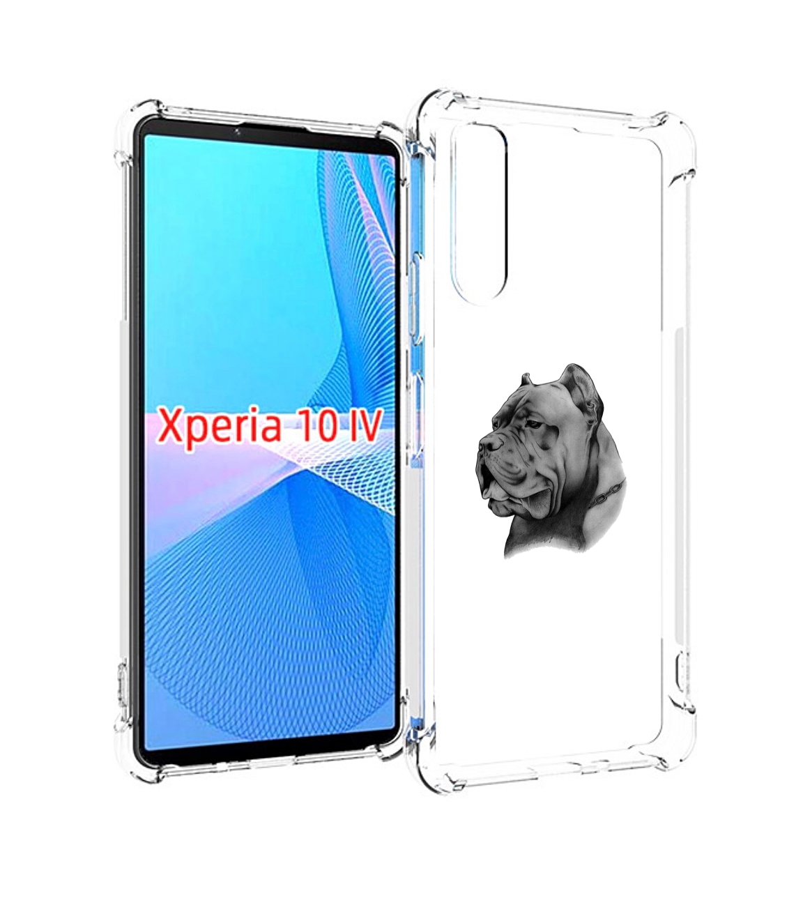 

Чехол MyPads грозный бульдог для Sony Xperia 10 IV (10-4), Прозрачный, Tocco