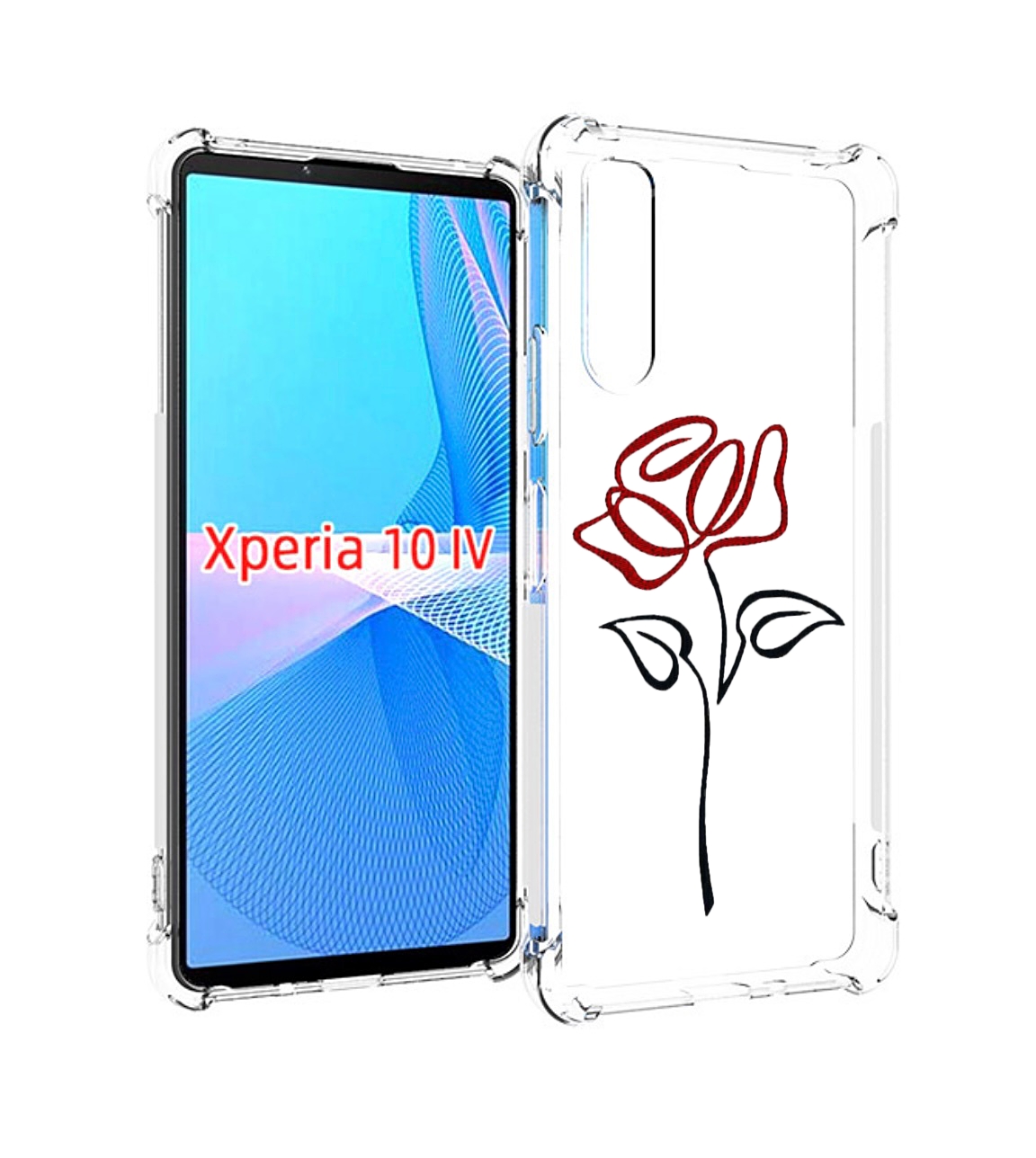 

Чехол MyPads цветок в одну линию для Sony Xperia 10 IV (10-4), Прозрачный, Tocco