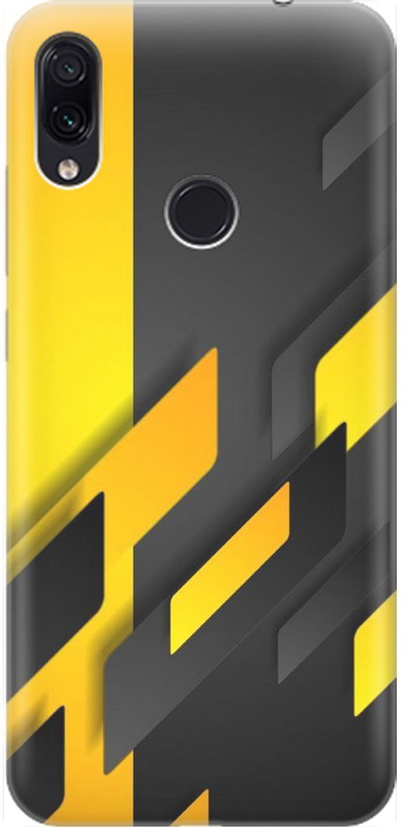 

Чехол на Xiaomi Redmi Note 7 "Черно-желтая абстракция", Желтый;черный, 1620
