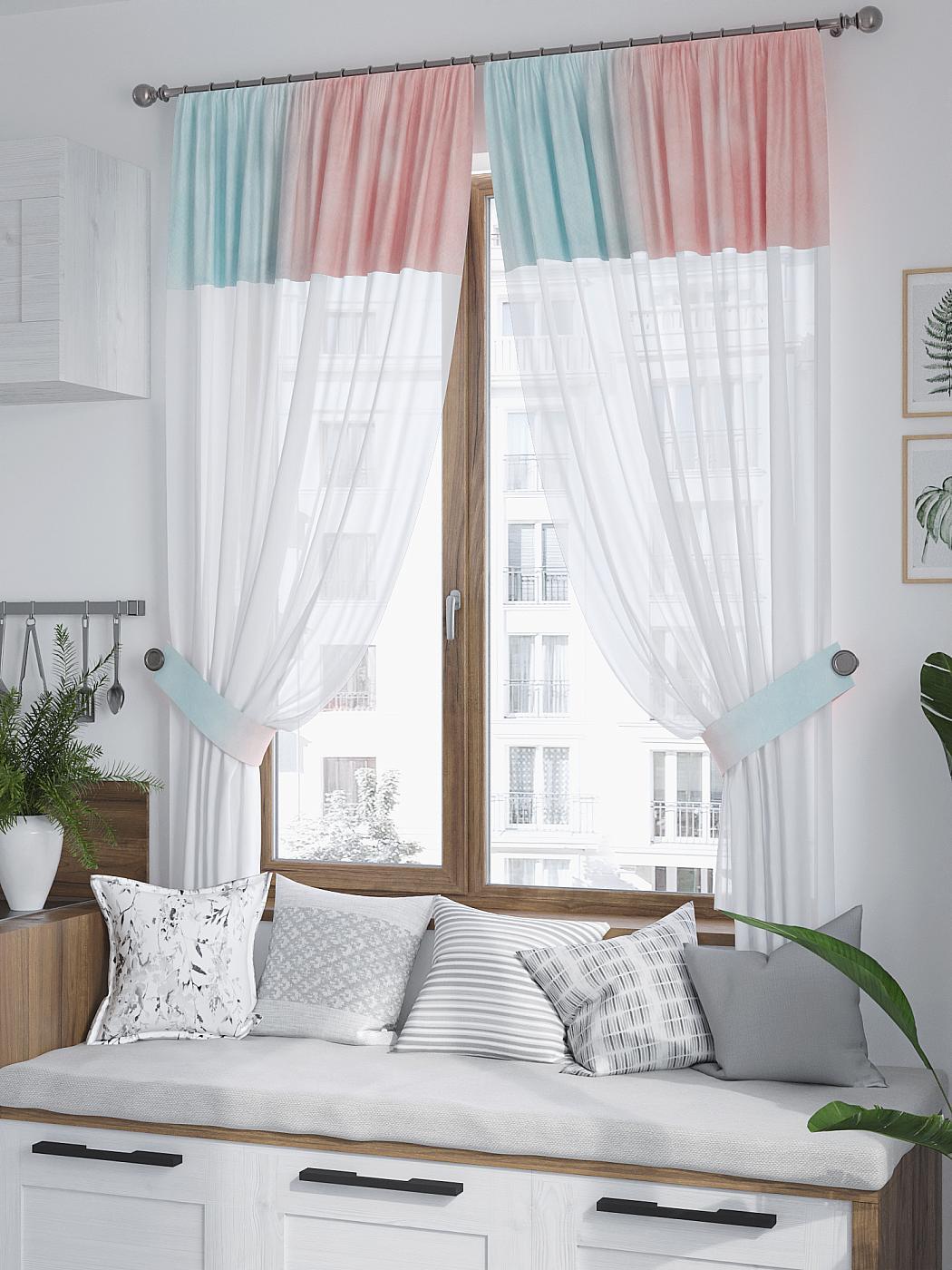 

Комплекты штор AT HOME Шантилс высота 180 см, ширина 150 см, Белый, 529265
