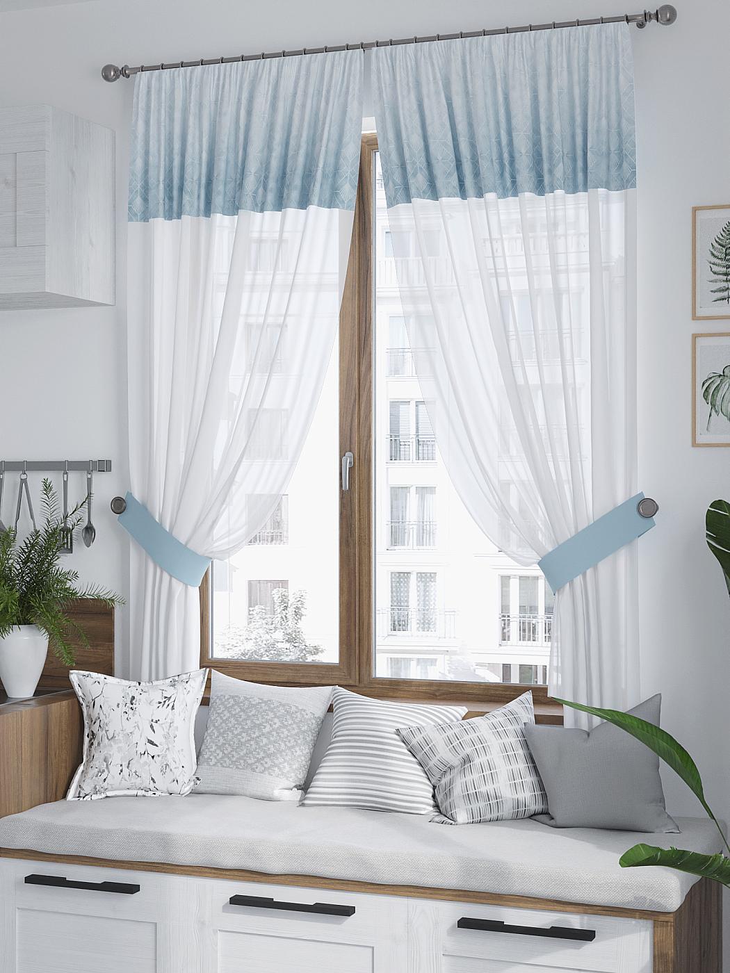 

Комплекты штор AT HOME Канрокс высота 180 см, ширина 150 см, Белый, 529324
