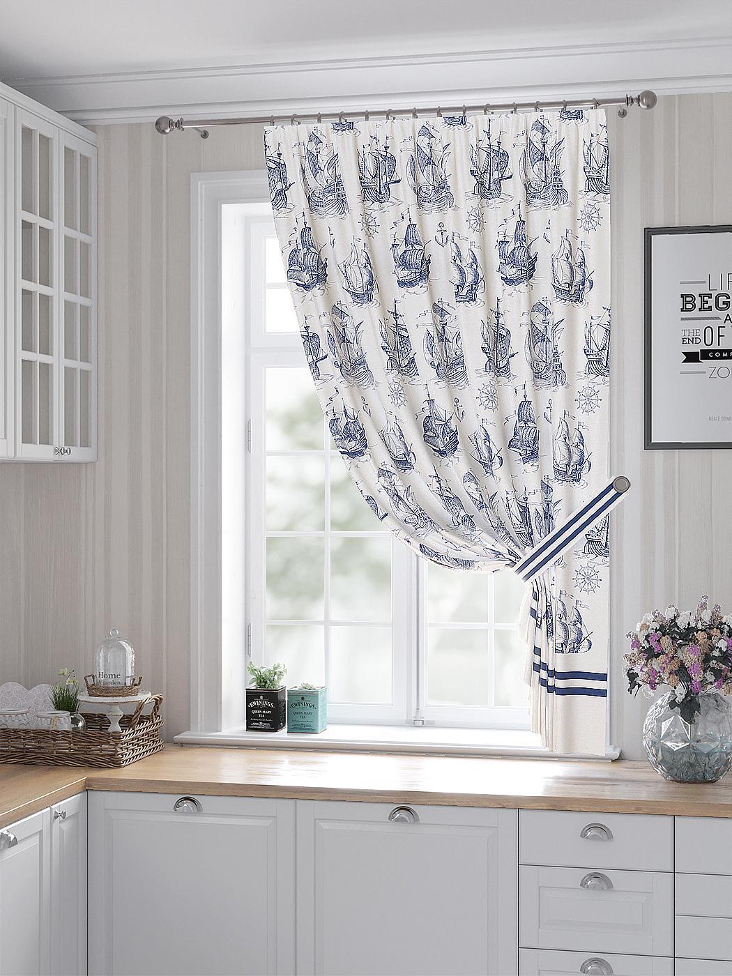 

Комплекты штор AT HOME Мирефис высота 180 см, ширина 150 см, Белый, 530255