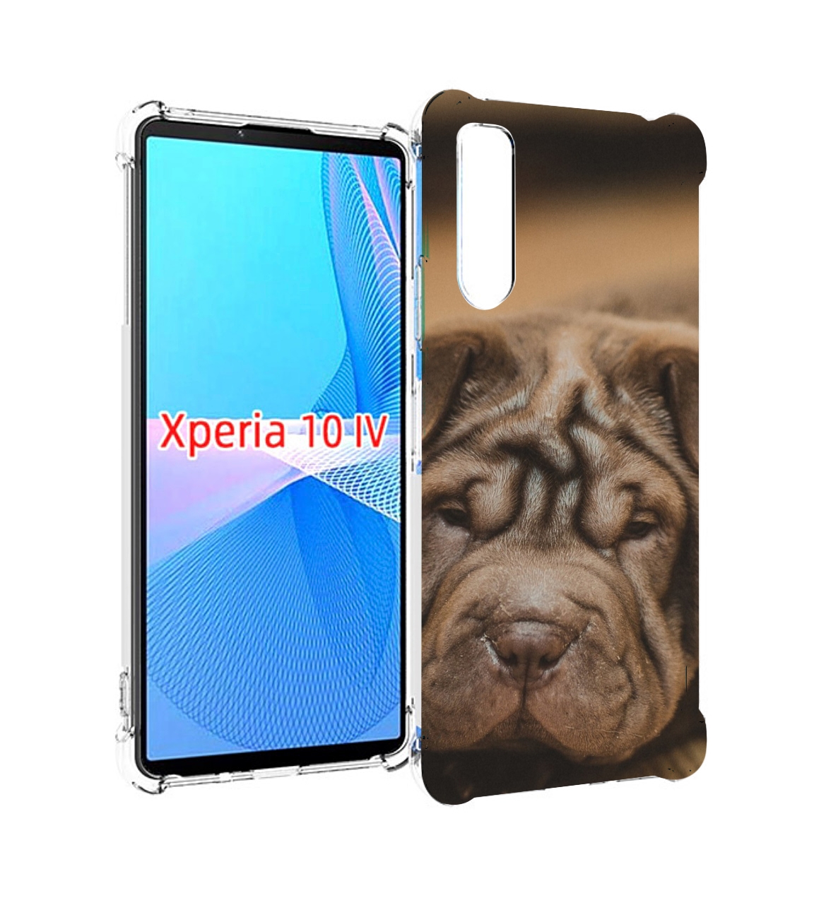 

Чехол MyPads шарпеи для Sony Xperia 10 IV (10-4), Прозрачный, Tocco