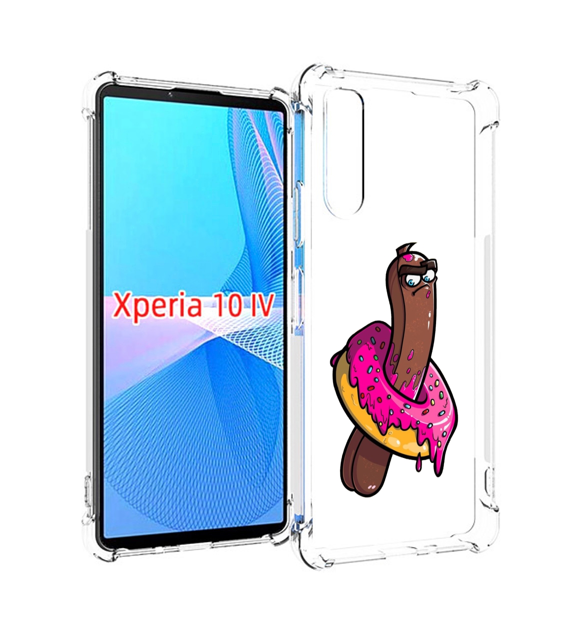 

Чехол MyPads эклер в пончике для Sony Xperia 10 IV (10-4), Прозрачный, Tocco