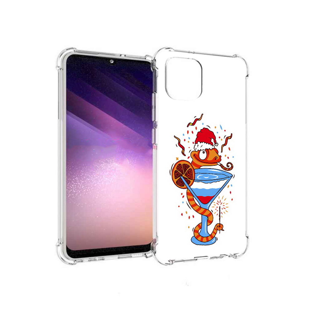 

Чехол MyPads Tocco для Samsung Galaxy A03 змейка (PT226903.537.364), Прозрачный, Tocco