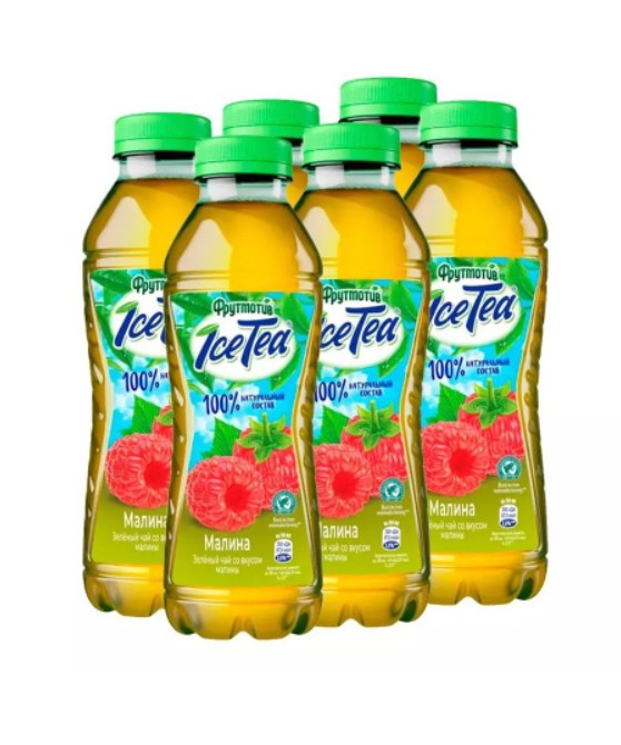 

Холодный зеленый чай Фрутмотив Ice Tea малина, 0,5 л х 6 шт, зеленый чай малина