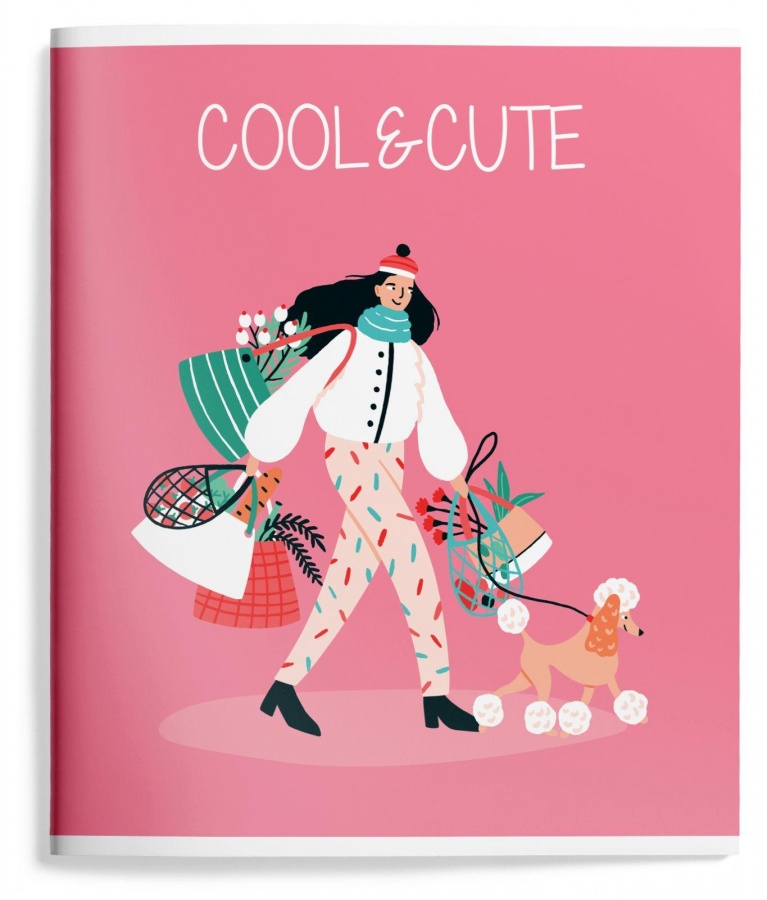 

Тетрадь общая 48л, А5 SchoolФОРМАТ Стильные Девушки клетка, матовая ламинация