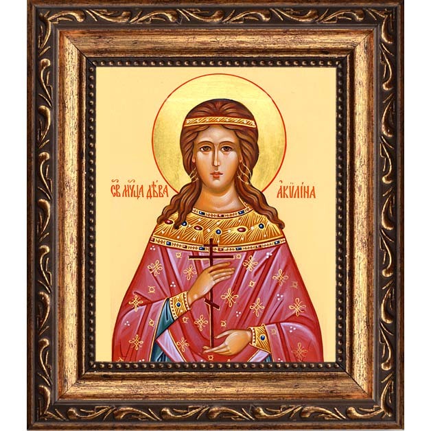 

Акилина младшая Святая мученица. Икона на холсте.
