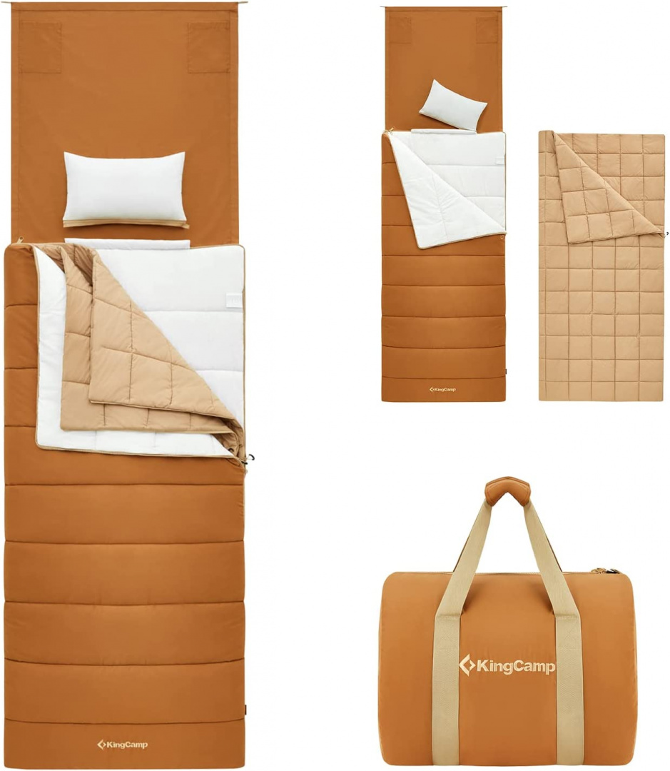 Спальный мешок King Camp, 2218 GRASSY 600, коричневый, левый