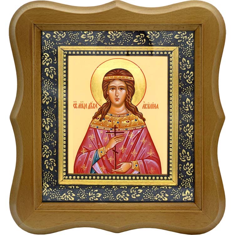 

Акилина младшая Святая мученица. Икона на холсте.