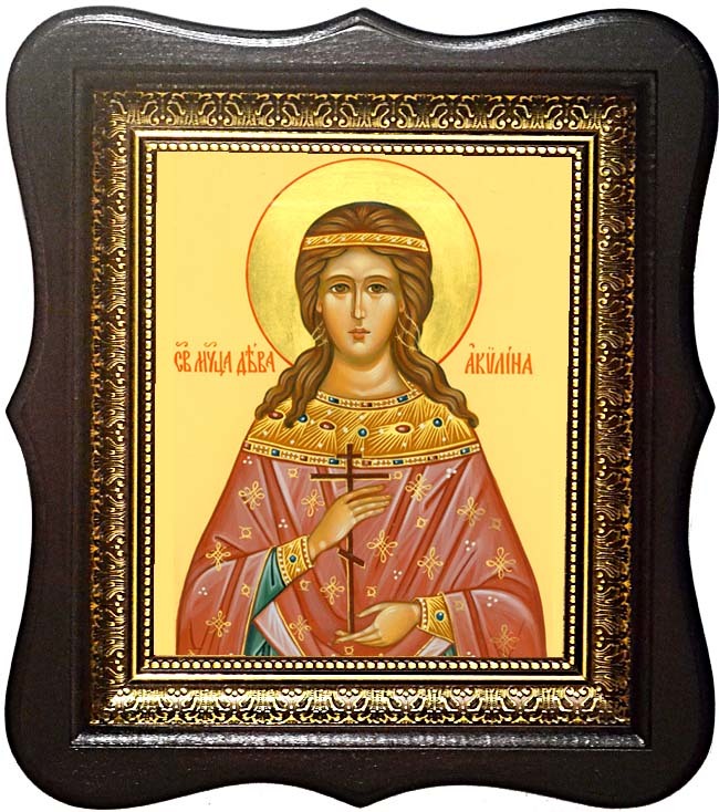 

Акилина младшая Святая мученица. Икона на холсте.