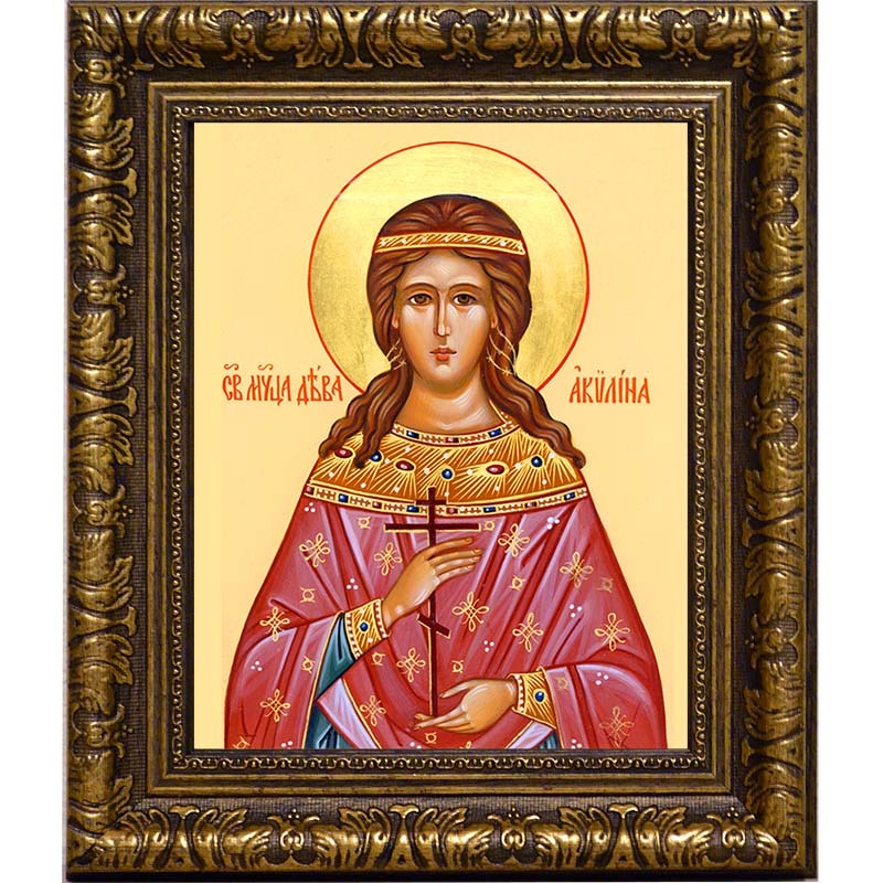 

Акилина младшая Святая мученица. Икона на холсте.