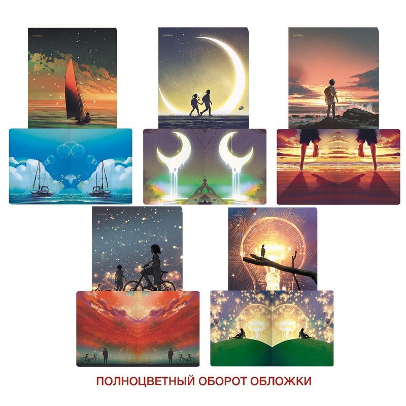 

Тетрадь общая 48л, А5 Listoff Dreamland клетка, мелованный картон, матовая ламинация