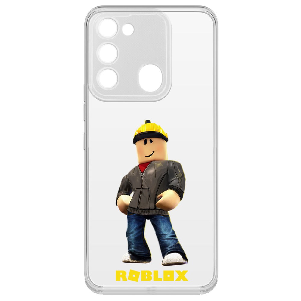 

Чехол-накладка Roblox-Строитель для TECNO Spark 8C, Прозрачный