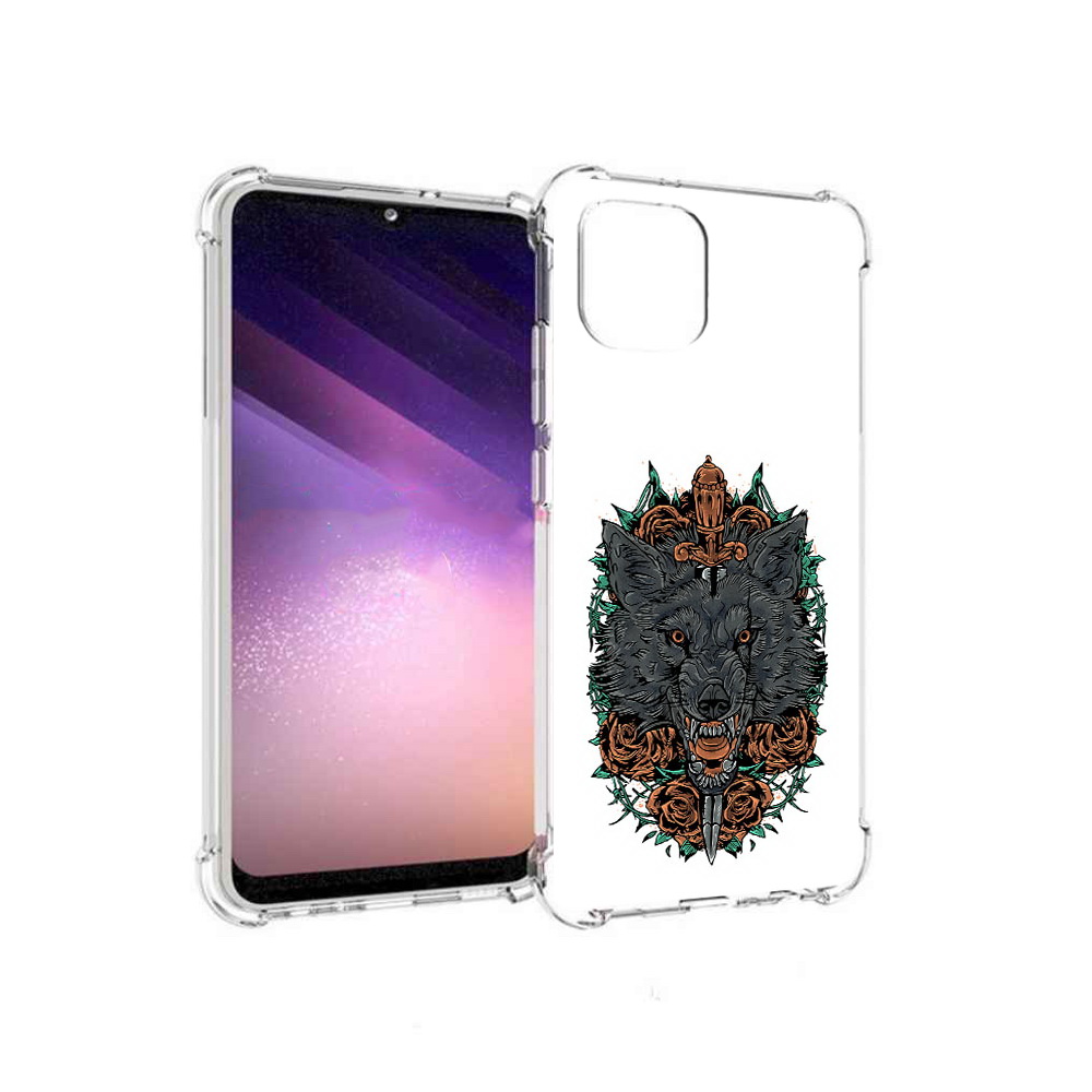 

Чехол MyPads Tocco для Samsung Galaxy A03 красивый злой волк (PT226903.537.409), Прозрачный, Tocco