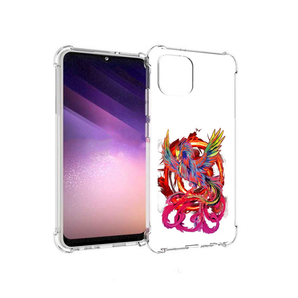 

Чехол MyPads Tocco для Samsung Galaxy A03 красочный феникс (PT226903.537.414), Прозрачный, Tocco