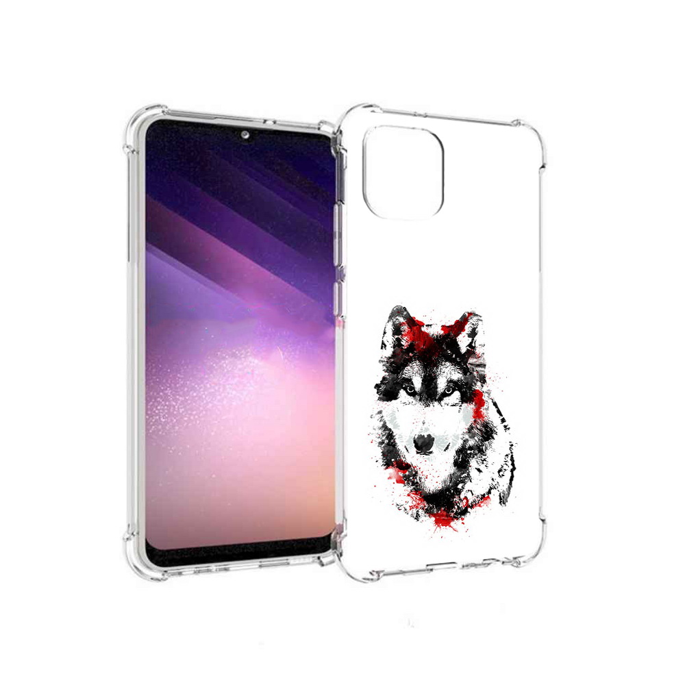 

Чехол MyPads Tocco для Samsung Galaxy A03 кровавый волк (PT226903.537.416), Прозрачный, Tocco