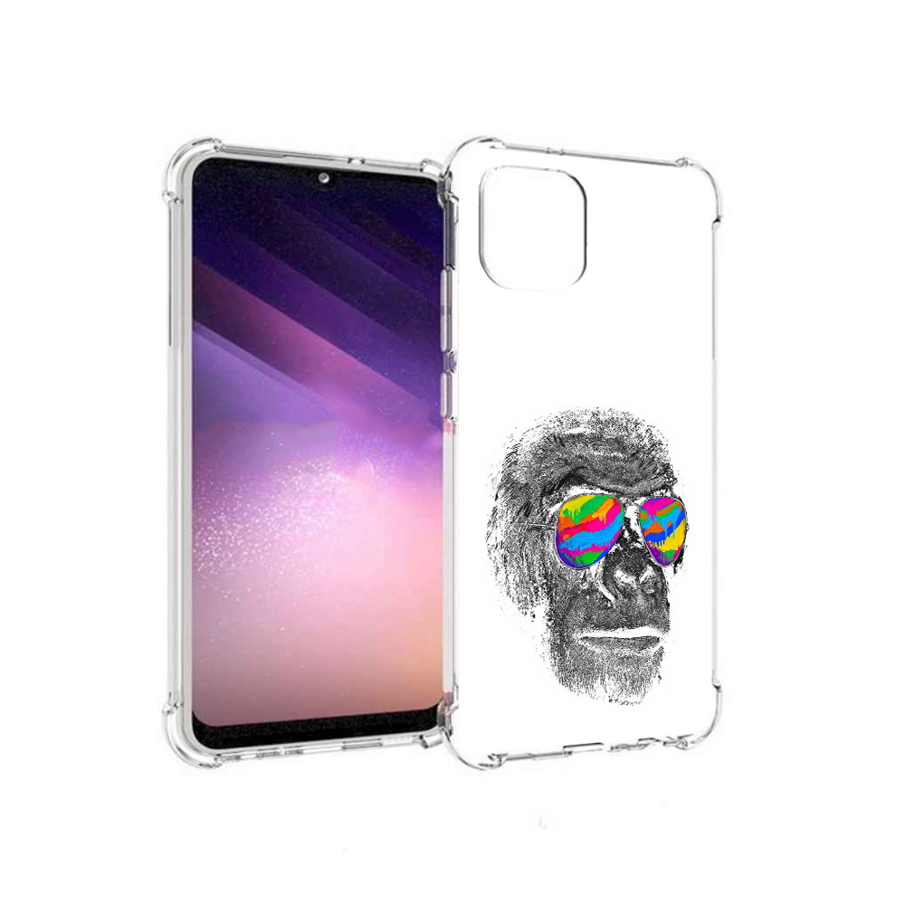 

Чехол MyPads Tocco для Samsung Galaxy A03 крутая обезьяна в очках (PT226903.537.422), Прозрачный, Tocco
