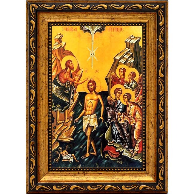 

Крещение Господне (Богоявление). Икона на холсте.