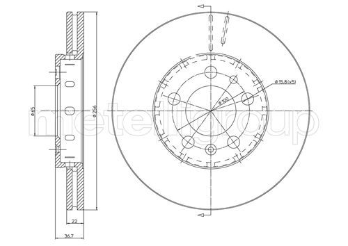 

Тормозной диск METELLI 23-0390C