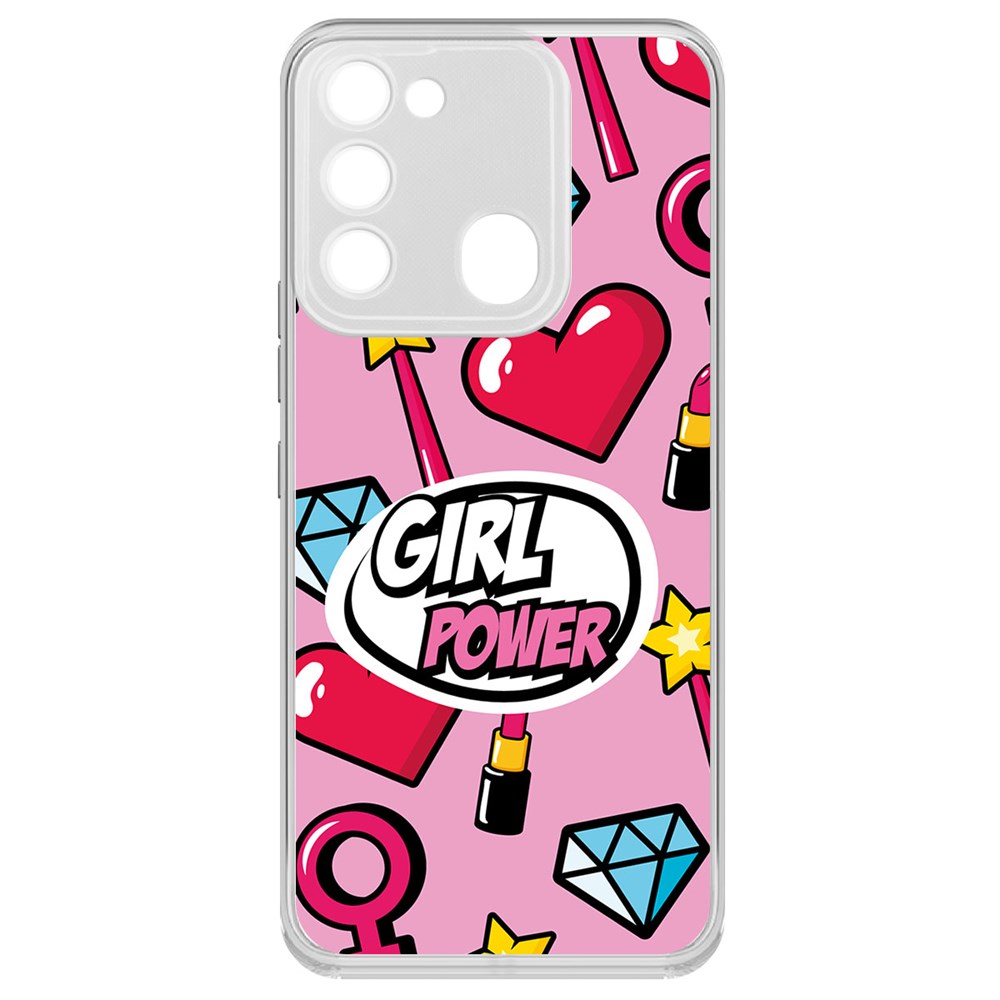 

Чехол-накладка Girl Power для TECNO Spark 8C, Прозрачный