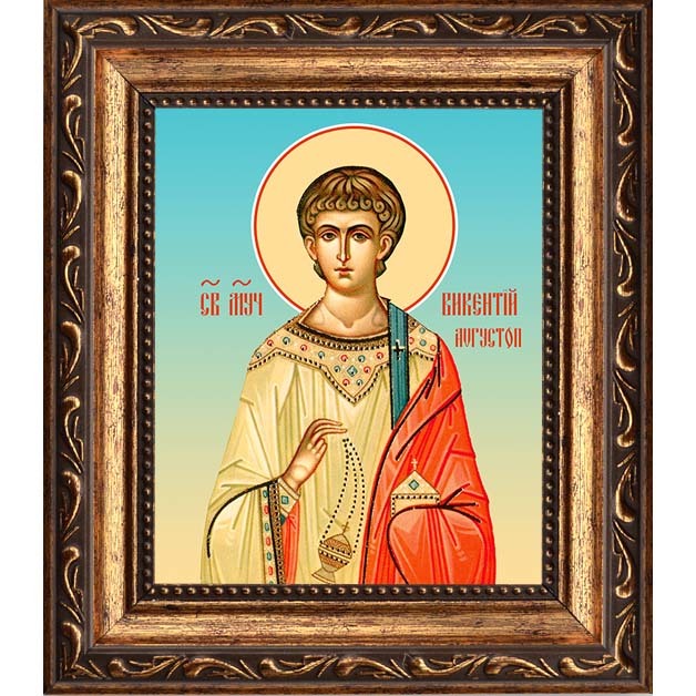 

Викентий Августопольский (Сарагосский), Валенсийский мученик, диакон. Икона на холсте.