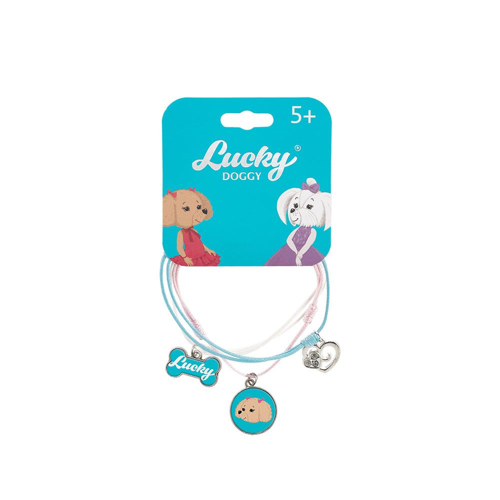 

Браслет веревочный Lucky Doggy с пуделем 7 см, Голубой, 1598202