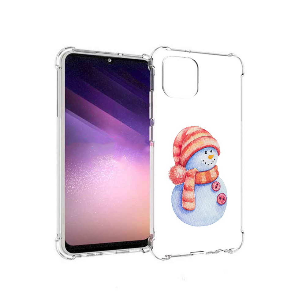 

Чехол MyPads Tocco для Samsung Galaxy A03 Веселый снеговик (PT226903.537.44), Прозрачный, Tocco