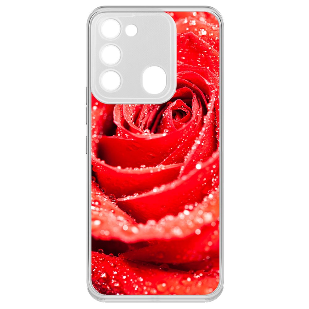 

Чехол-накладка Роза для TECNO Spark 8C, Прозрачный