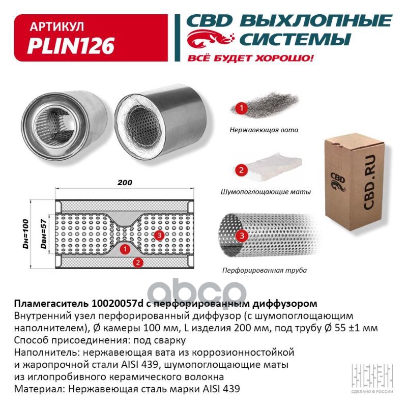 

Пламегаситель 10020057d Перфорированный Диффузор CBD арт. PLIN126