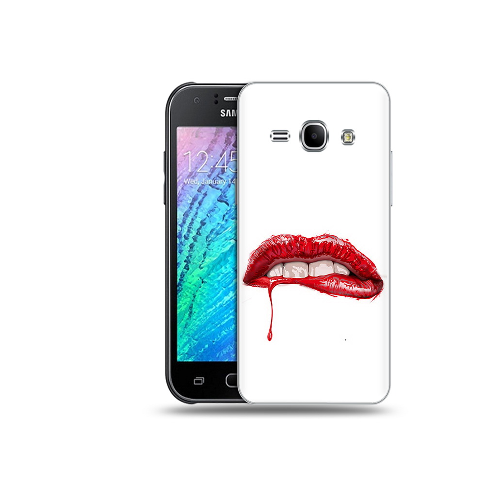 

Чехол MyPads Tocco для Samsung Galaxy J1 яркие красные губы (PT12095.602.706), Прозрачный, Tocco