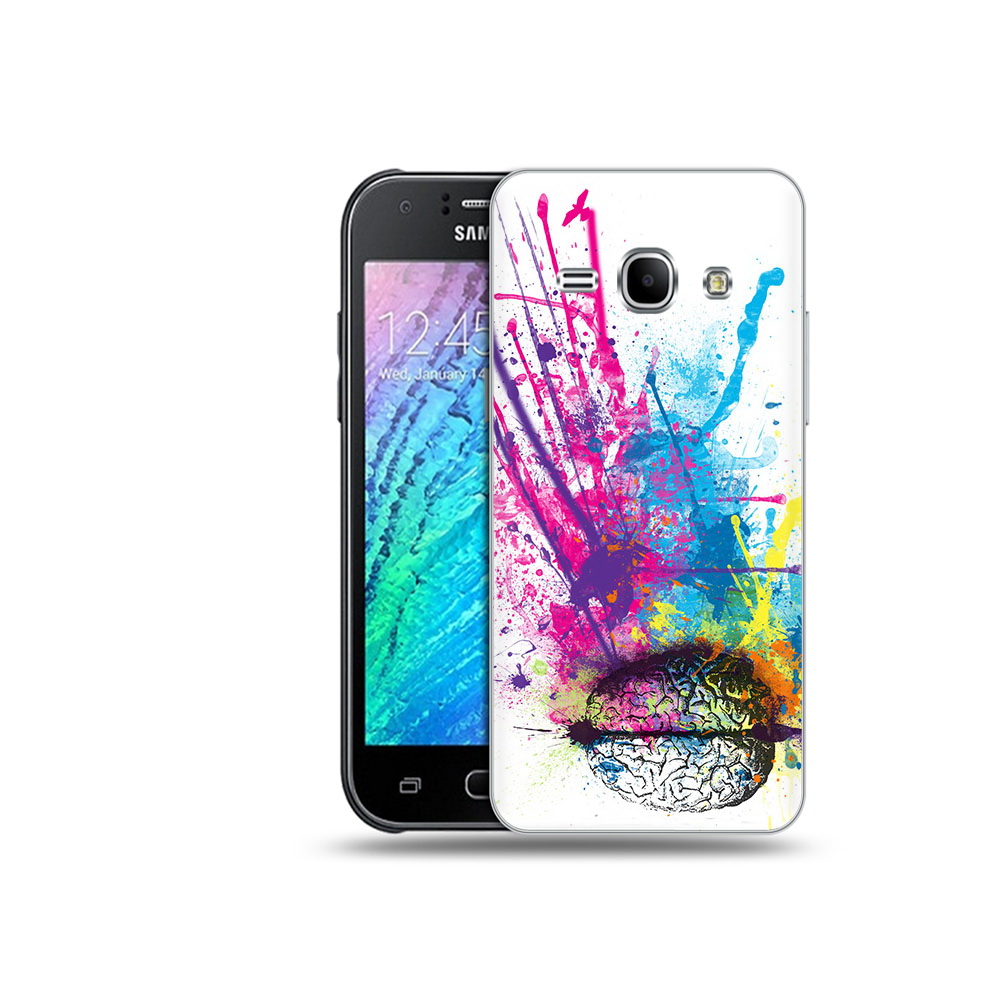 

Чехол MyPads Tocco для Samsung Galaxy J1 яркий красочный мозг (PT12095.602.710), Прозрачный, Tocco