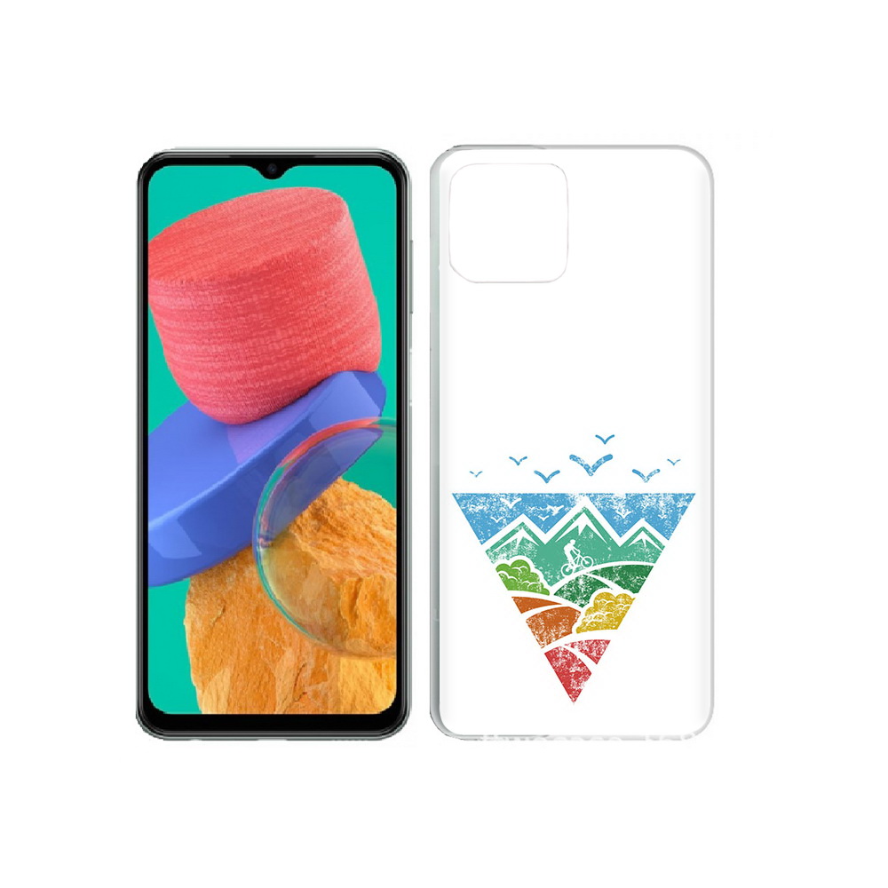 

Чехол MyPads Tocco для Samsung Galaxy M33 Лес земля море чайки (PT227322.603.105), Прозрачный, Tocco