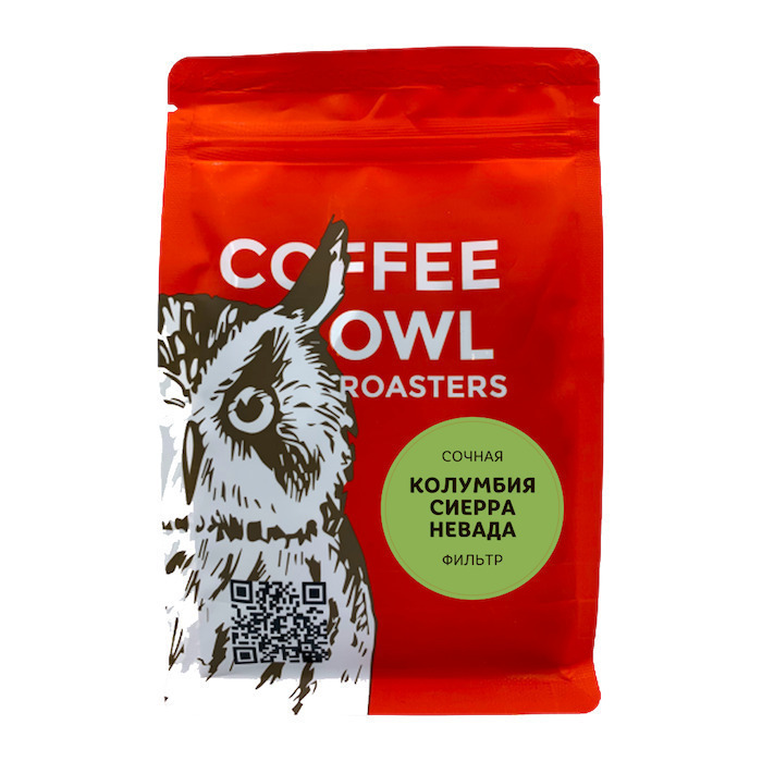 фото Кофе в зернах жареный спешиалти колумбия сиерра невада для фильтра coffee owl coffe owl roasters