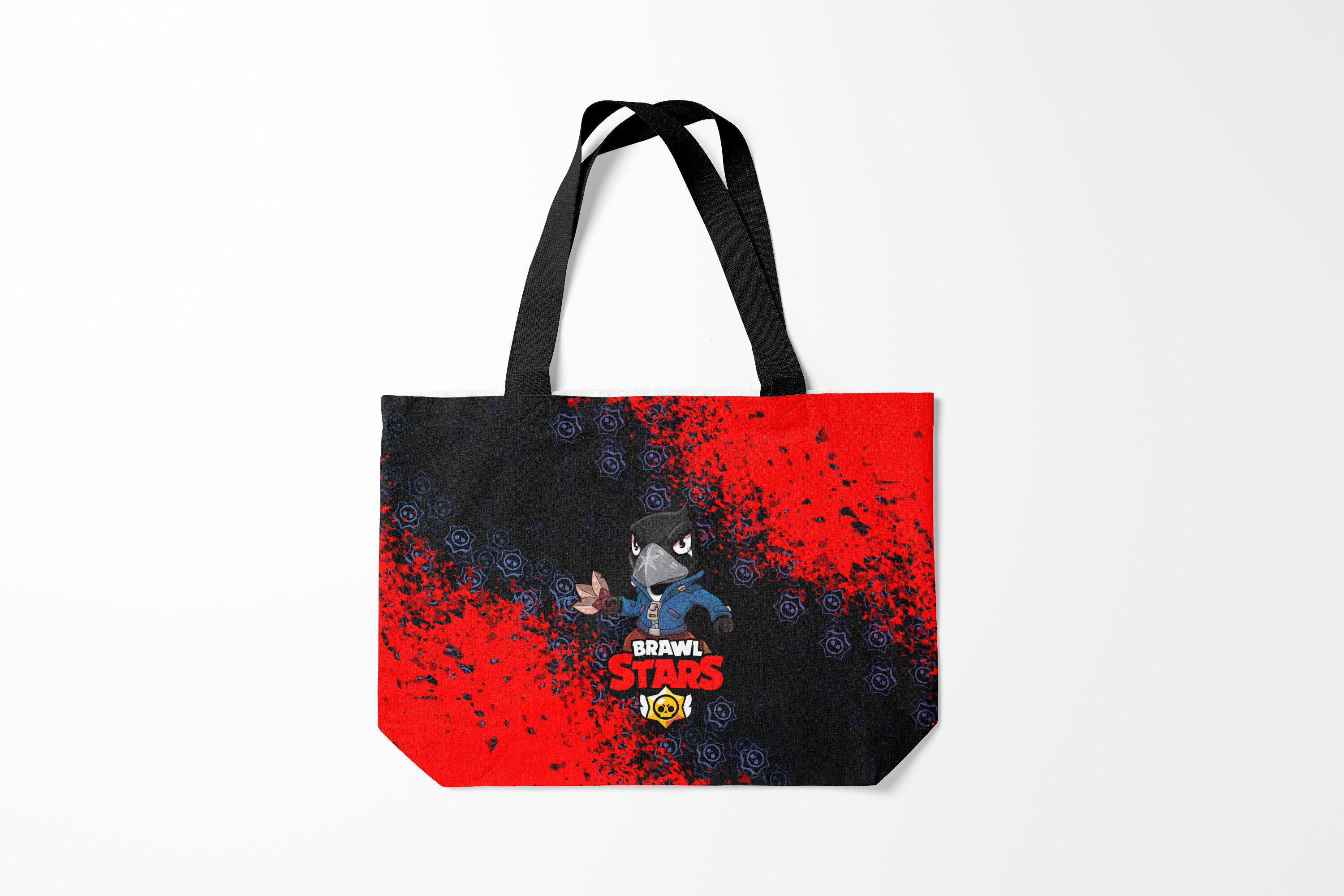 

Сумка шoппер унисекс Burnettie Brawl Stars CROW., черный; красный, Brawl Stars CROW.