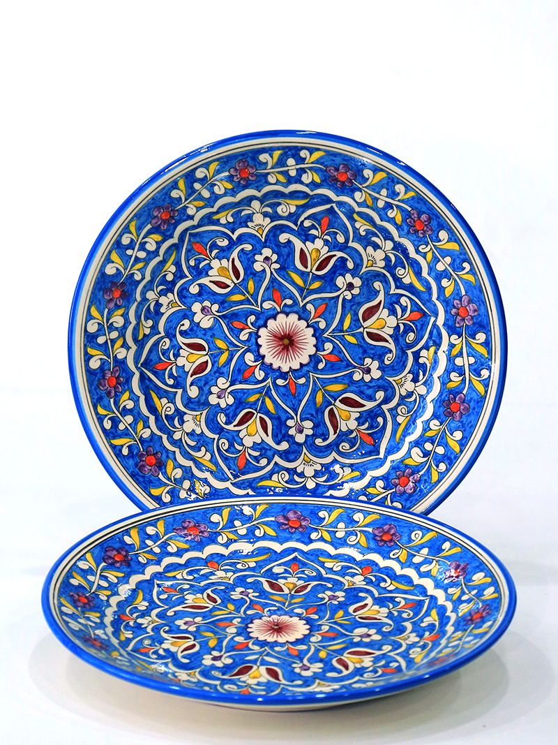 Набор тарелок (2 шт) 26 см, с ручной росписью (Т26-2РК446)