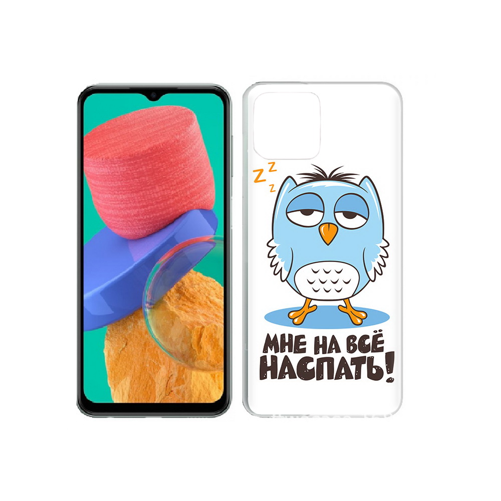 

Чехол MyPads Tocco для Samsung Galaxy M33 Мне на все наспать (PT227322.603.120), Прозрачный, Tocco