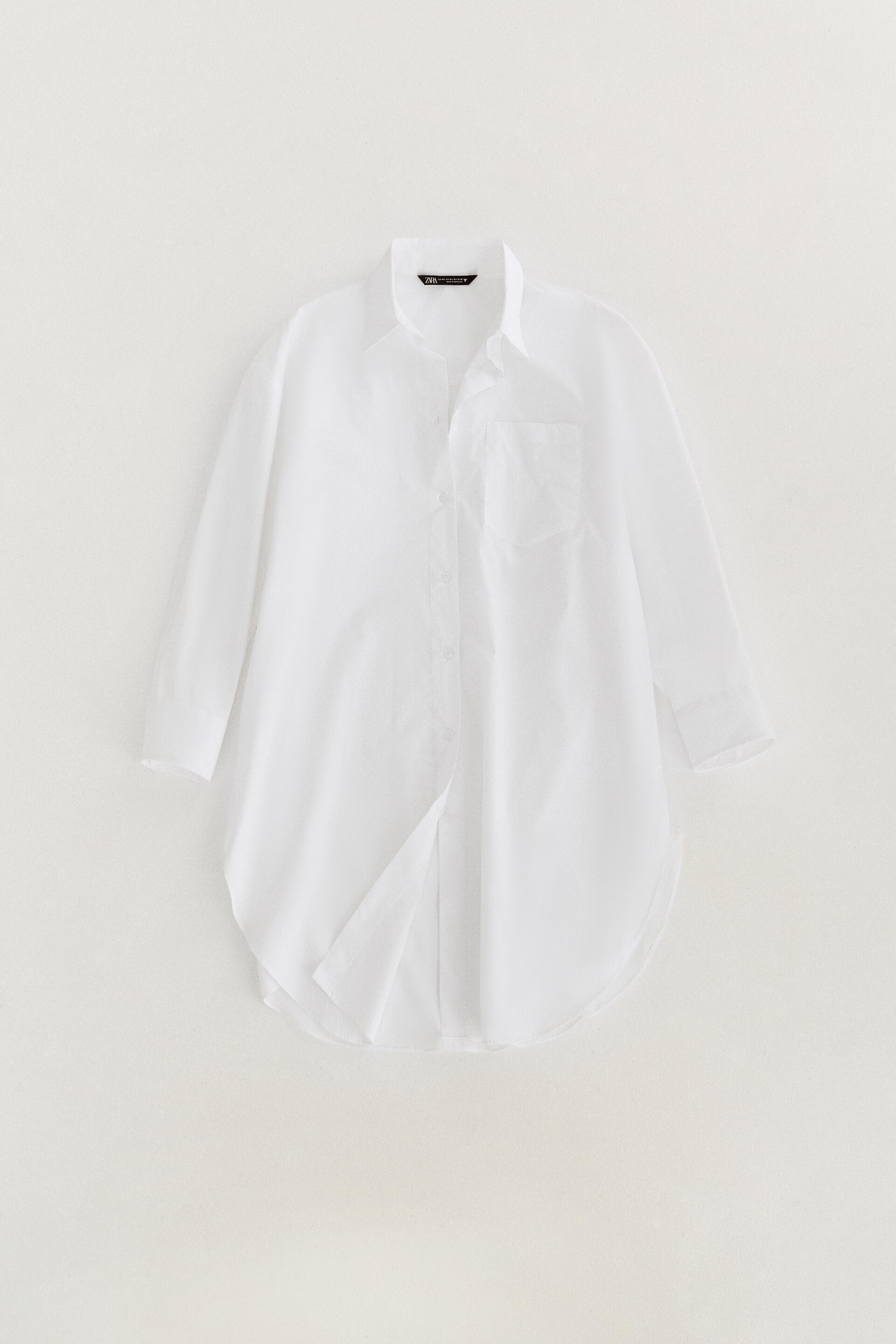 

Рубашка женская ZARA 02187730 белая M/L (доставка из-за рубежа), Белый, 02187730