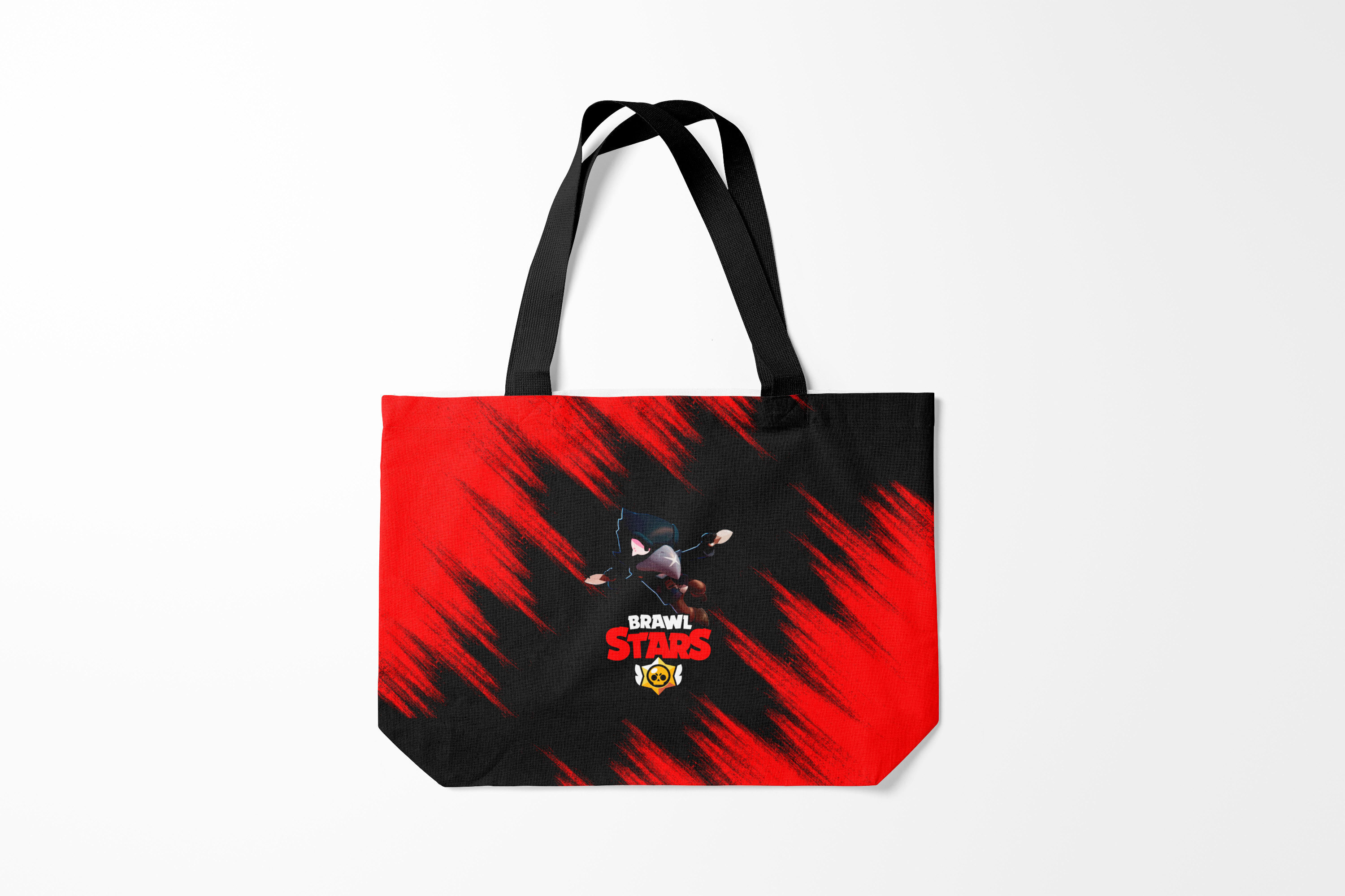 

Сумка шoппер унисекс Burnettie Brawl Stars CROW, черный; красный, Brawl Stars CROW