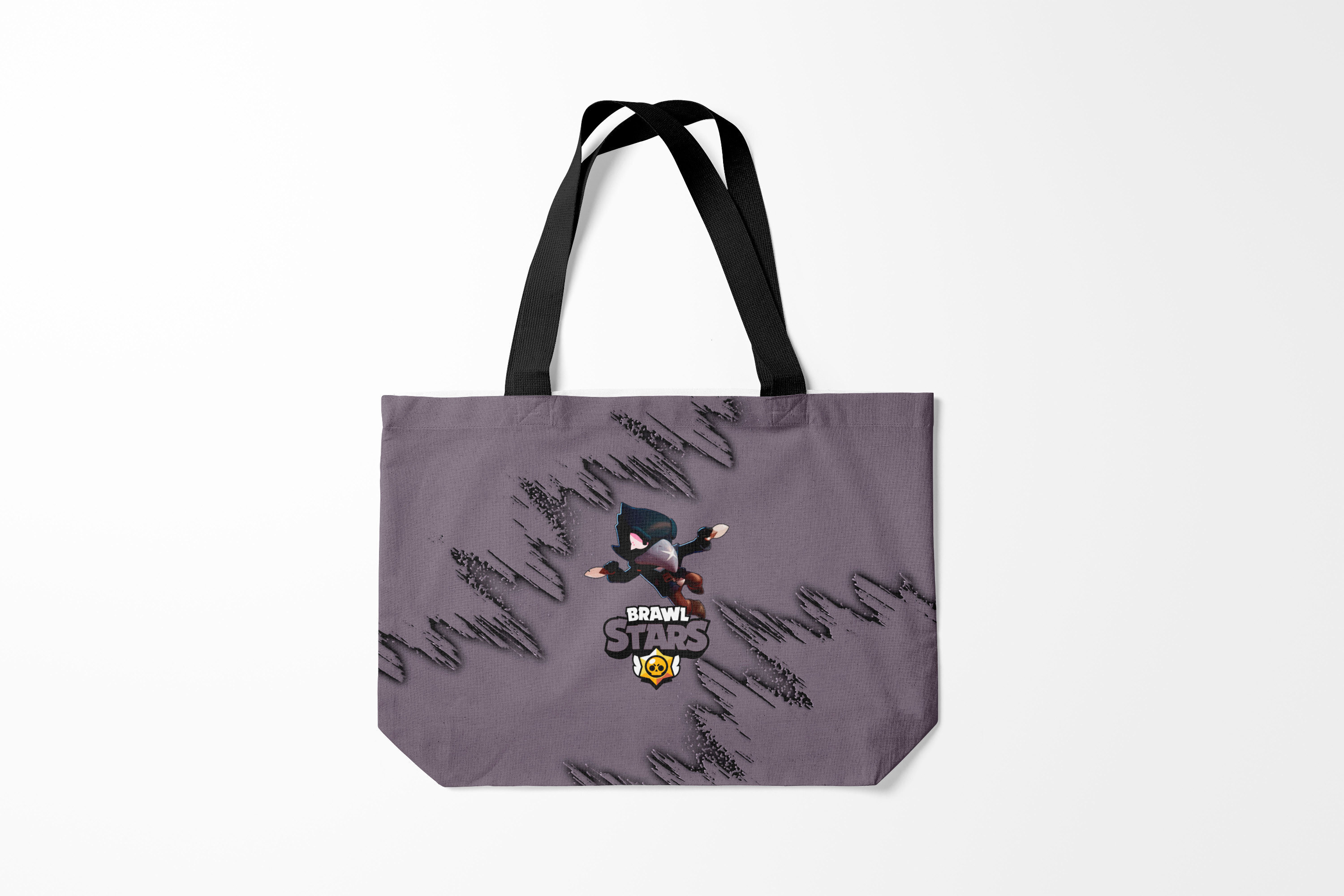 

Сумка шoппер унисекс Burnettie Brawl Stars CROW, серый, Brawl Stars CROW