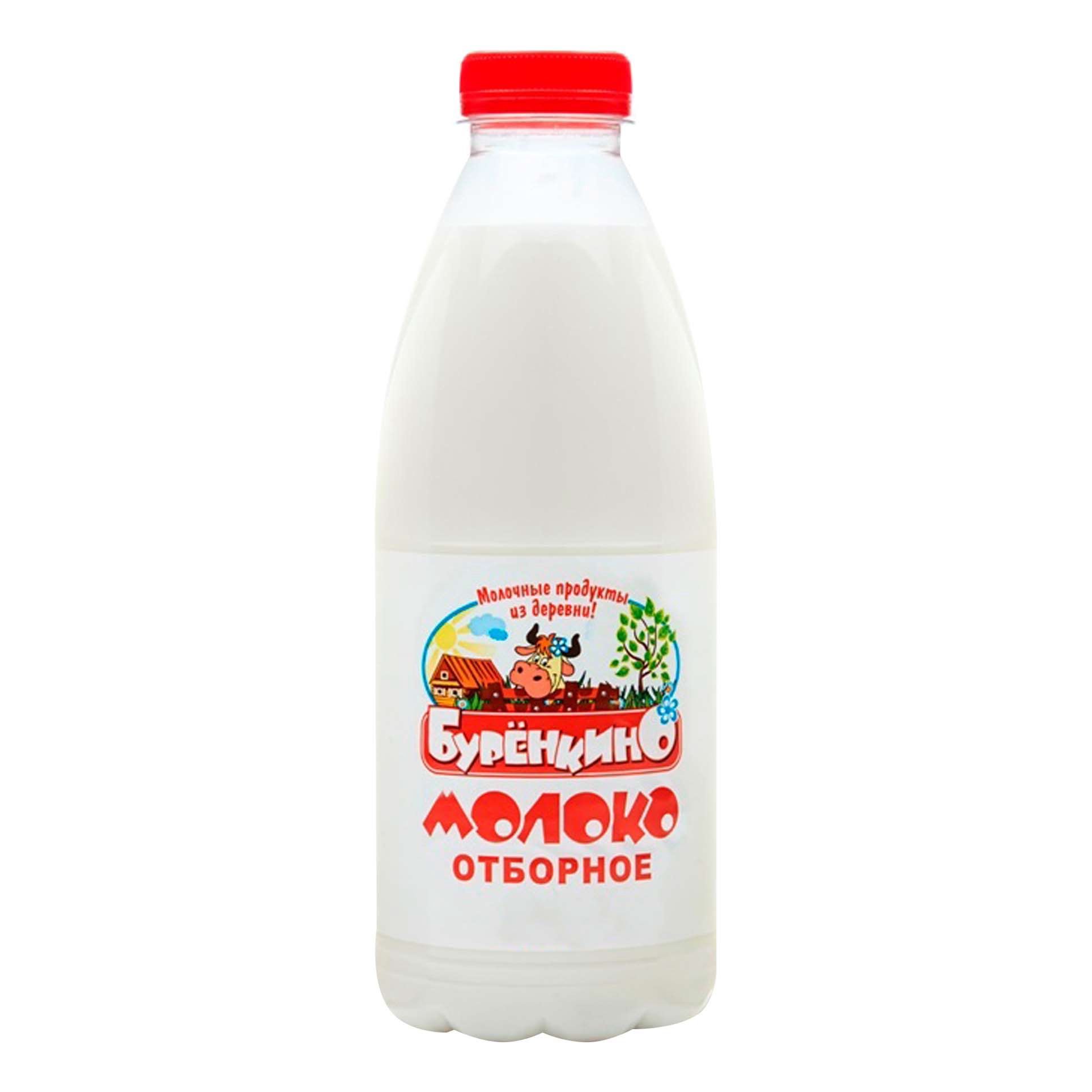 Молоко 3,4 - 6% отборное пастеризованное 900 мл Буренкино