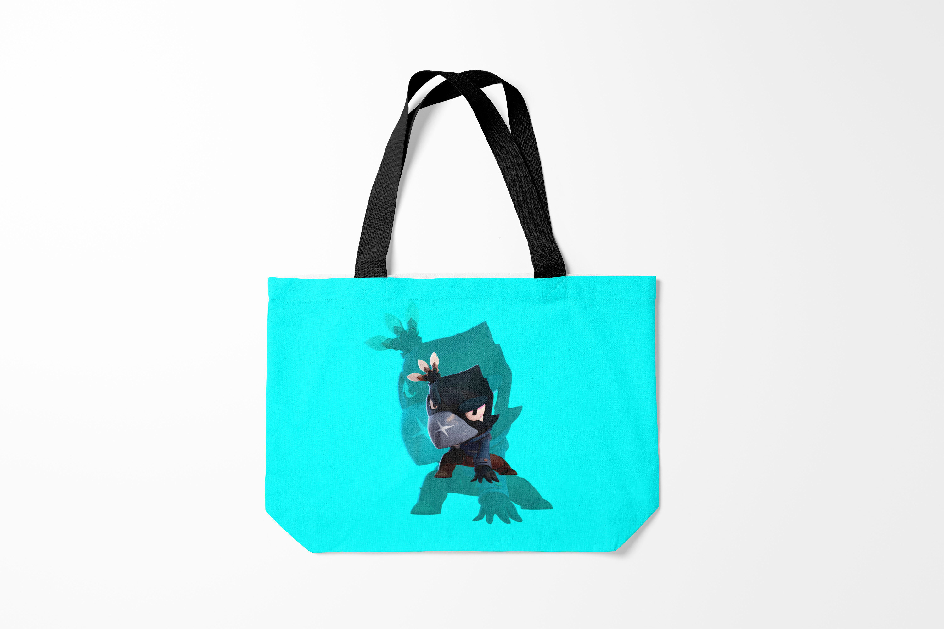 

Сумка шoппер унисекс Burnettie Brawl Stars CROW, бирюзовый, Brawl Stars CROW