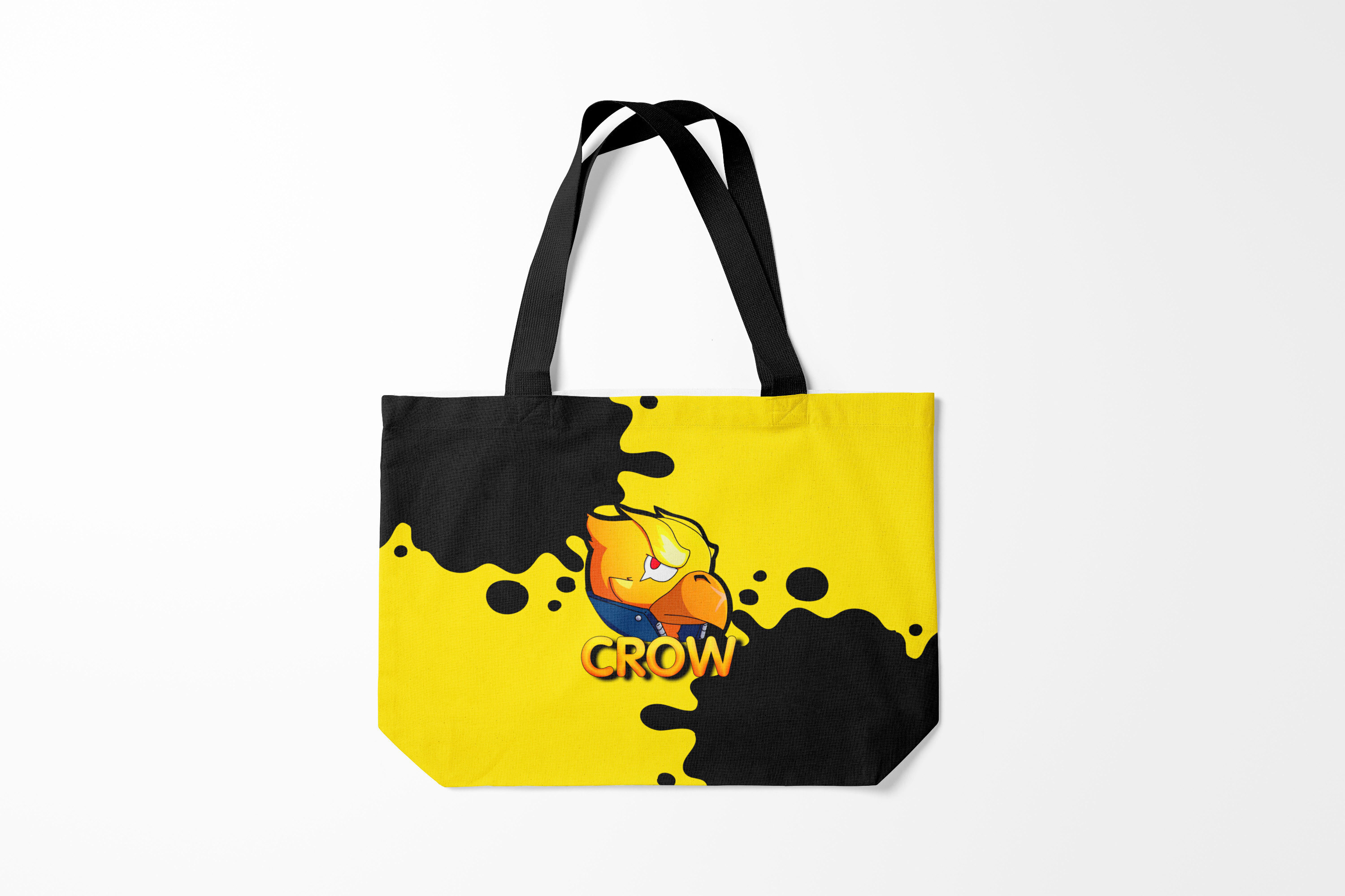 

Сумка шoппер унисекс Burnettie Brawl Stars Crow, желтый; черный, Brawl Stars Crow