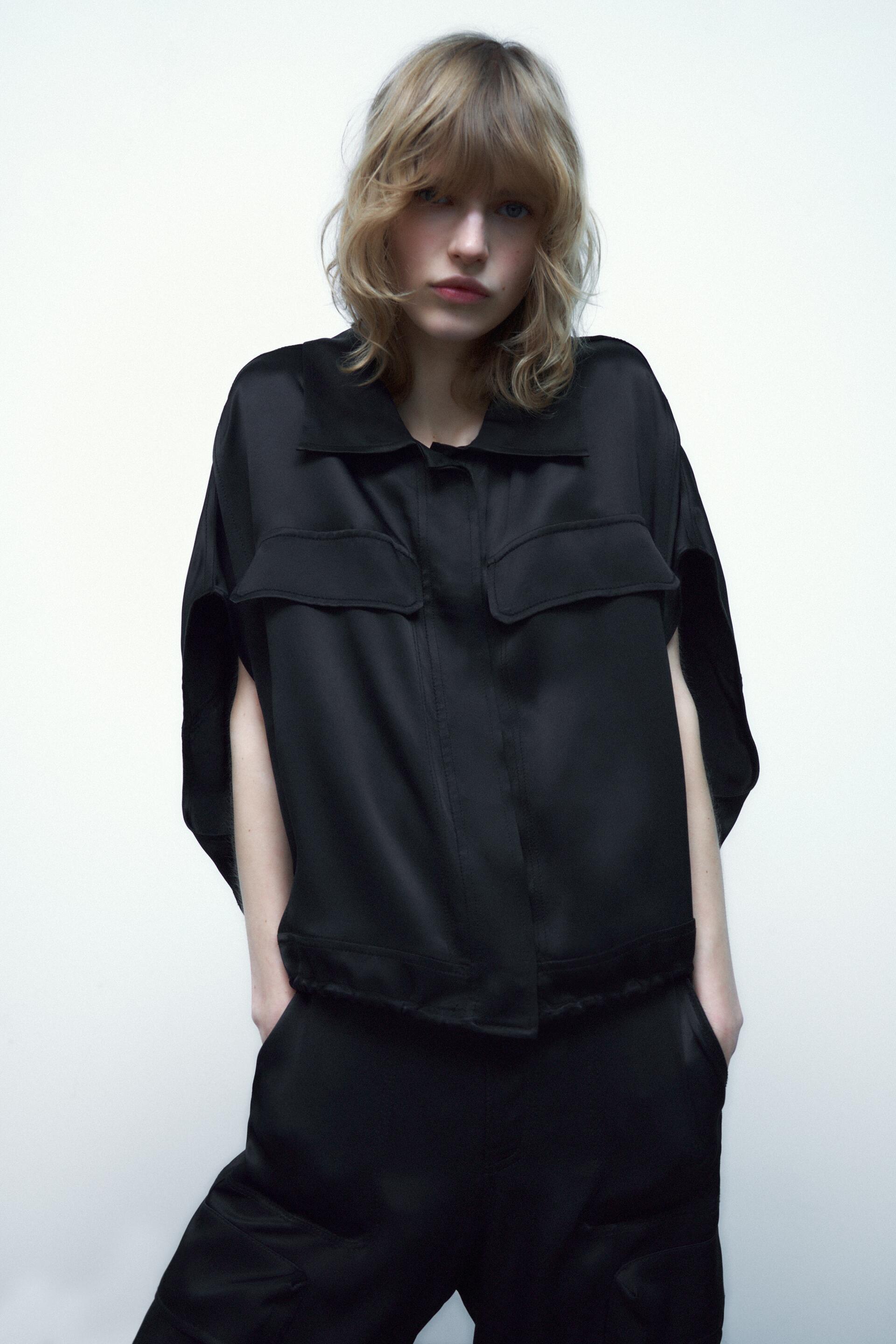 

Блуза женская ZARA 02208966 черная XS/S (доставка из-за рубежа), 02208966