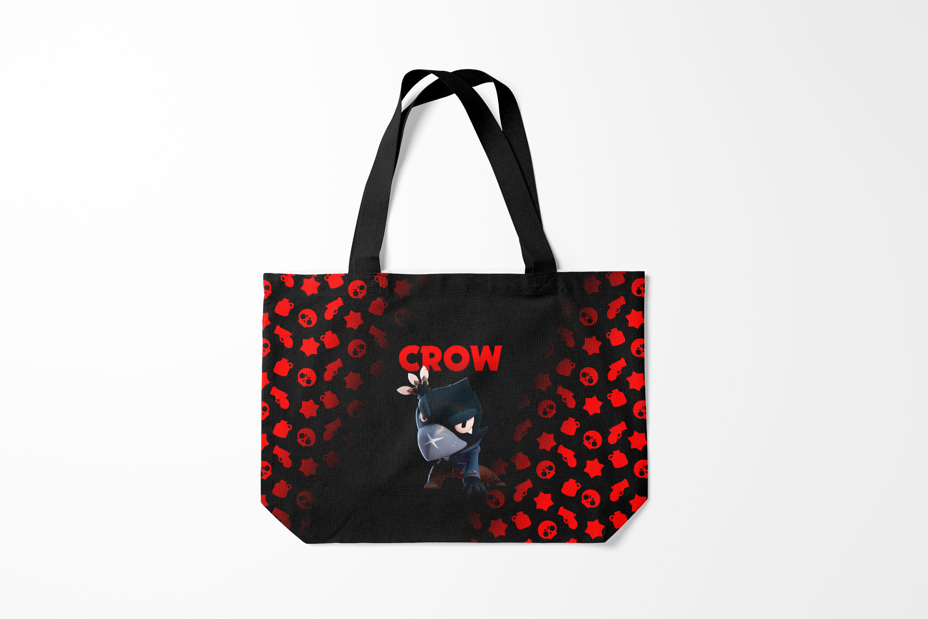 

Сумка шoппер унисекс Burnettie Brawl Stars CROW, черный; красный, Brawl Stars CROW